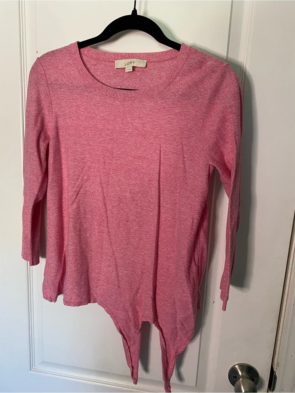 LOFT Pink Scoop Neck Lightweight Women's Sweater Size Smsll